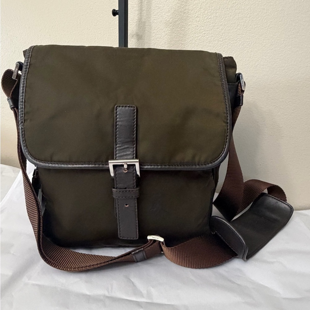 Prada Dark Brown Men's Messenger Bag - Picture 5 of 13